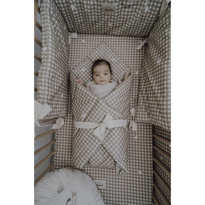 Countryside Check Baby Swaddle Quilt by Malomi Kids