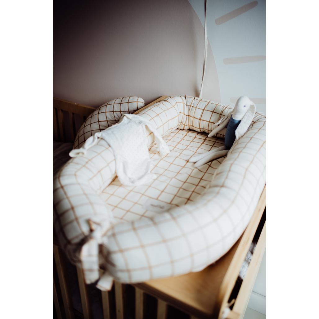 Camel Check Baby Nest by Malomi Kids