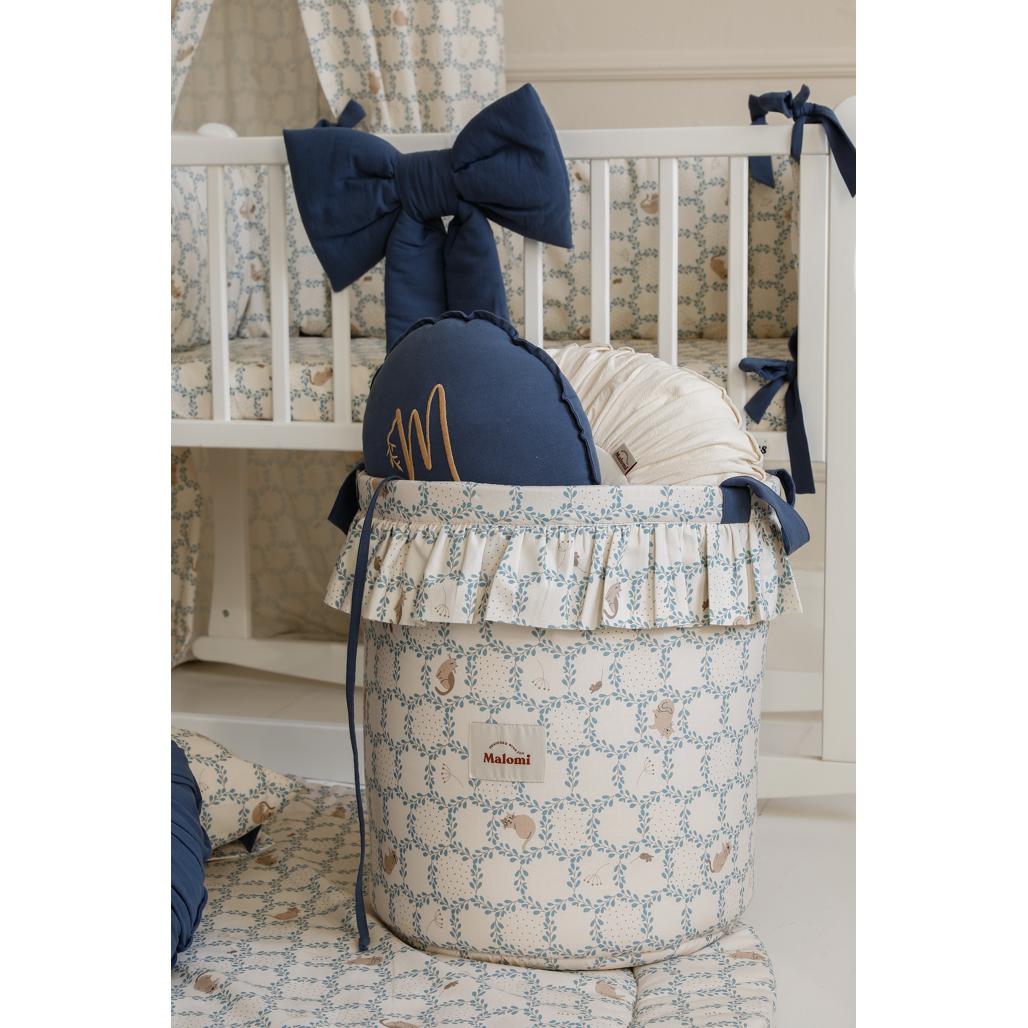 Blue Cottage Toy Basket by Malomi Kids