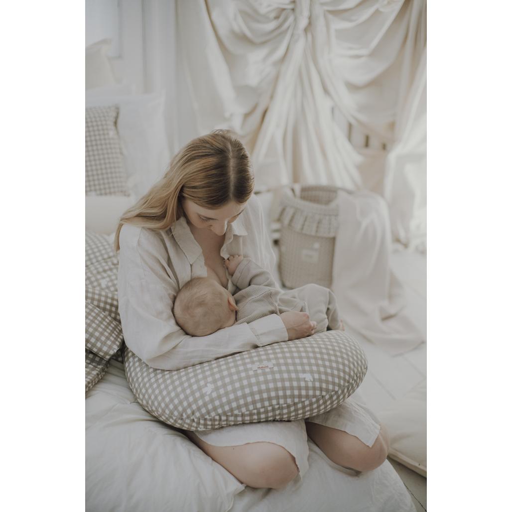 Countryside Check Feeding Cushion by Malomi Kids