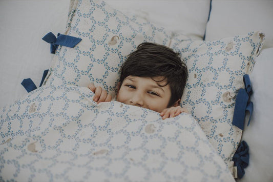 Blue Cottage Bedding Set with Filling by Malomi Kids