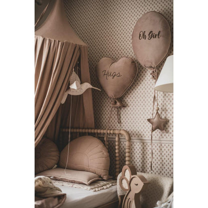 Velvet Heart Balloon Cushion by Malomi Kids
