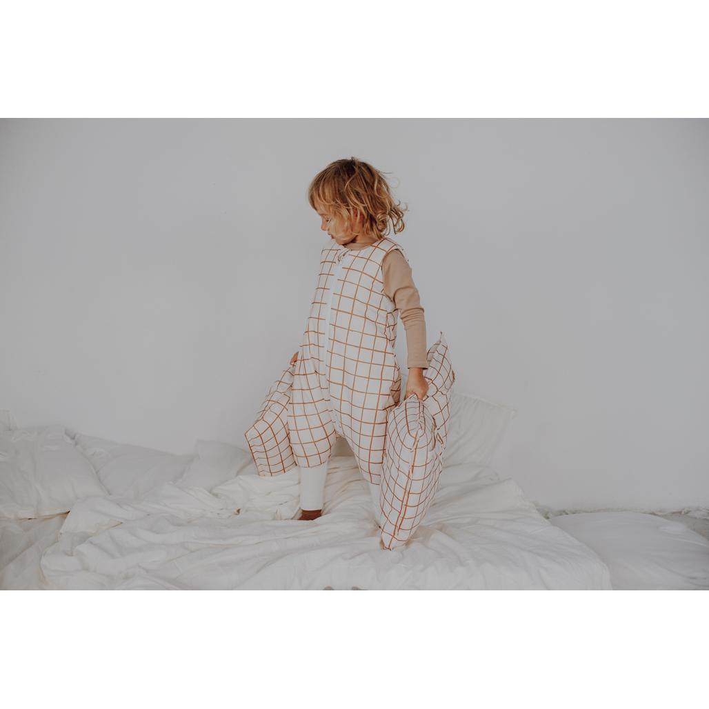 Camel Check Sleeping Bag with Legs by Malomi Kids
