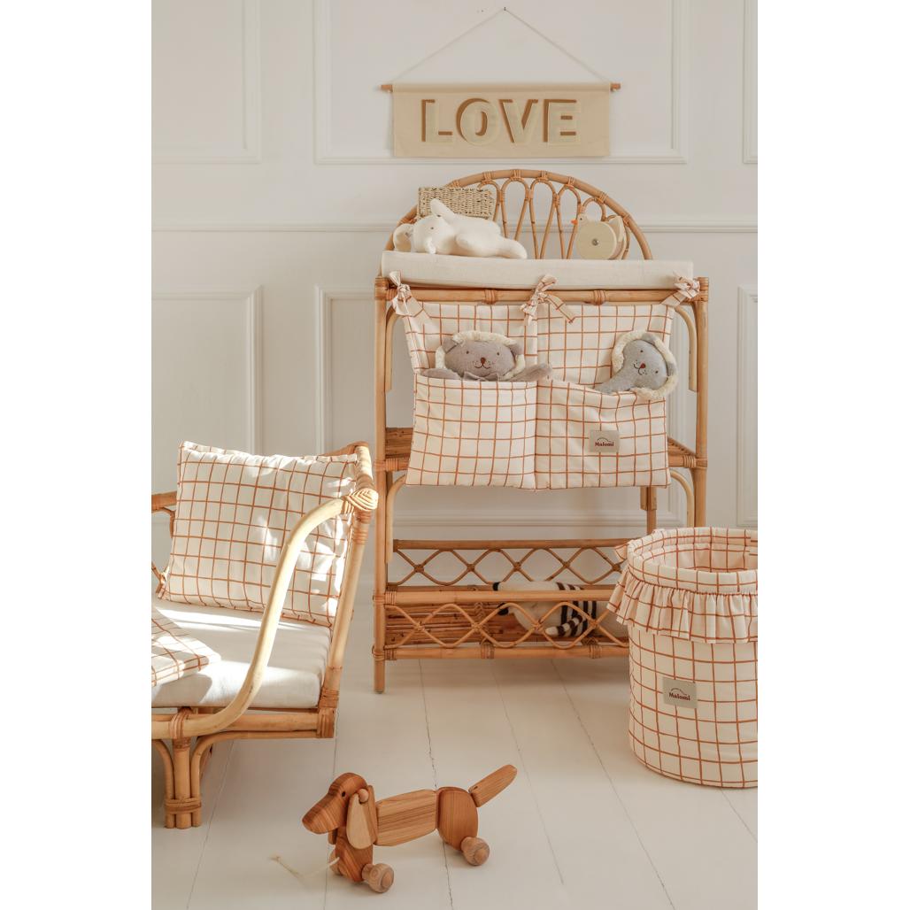 Camel Check Cot Organiser by Malomi Kids