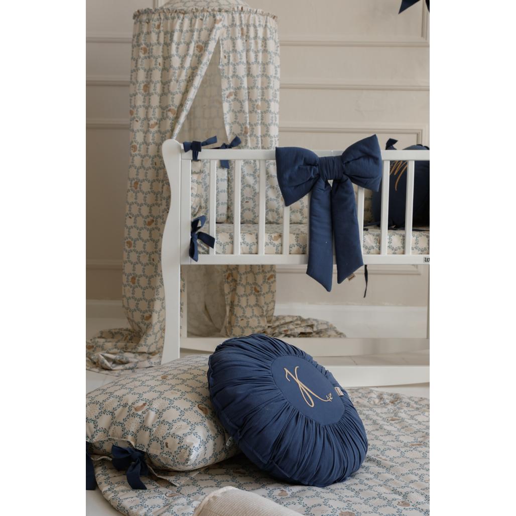 Blue Cottage Cot Canopy by Malomi Kids