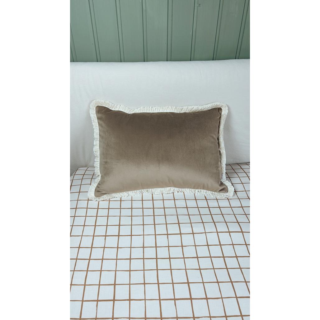 Velvet Cushion with Fringe by Malomi Kids