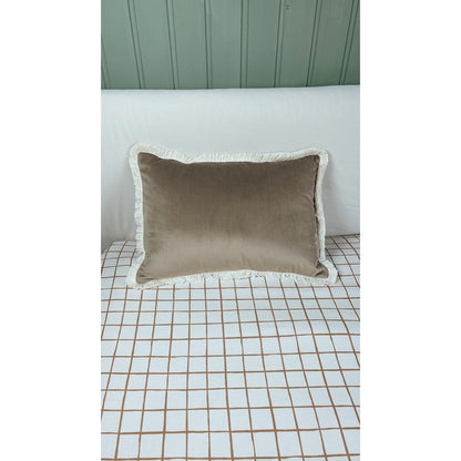 Velvet Cushion with Fringe by Malomi Kids
