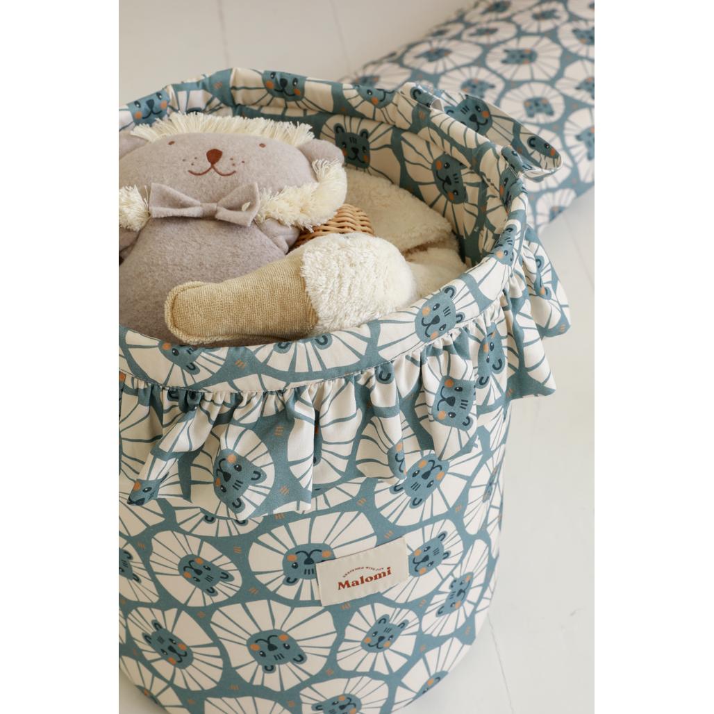 Denim Lions Toy Basket by Malomi Kids