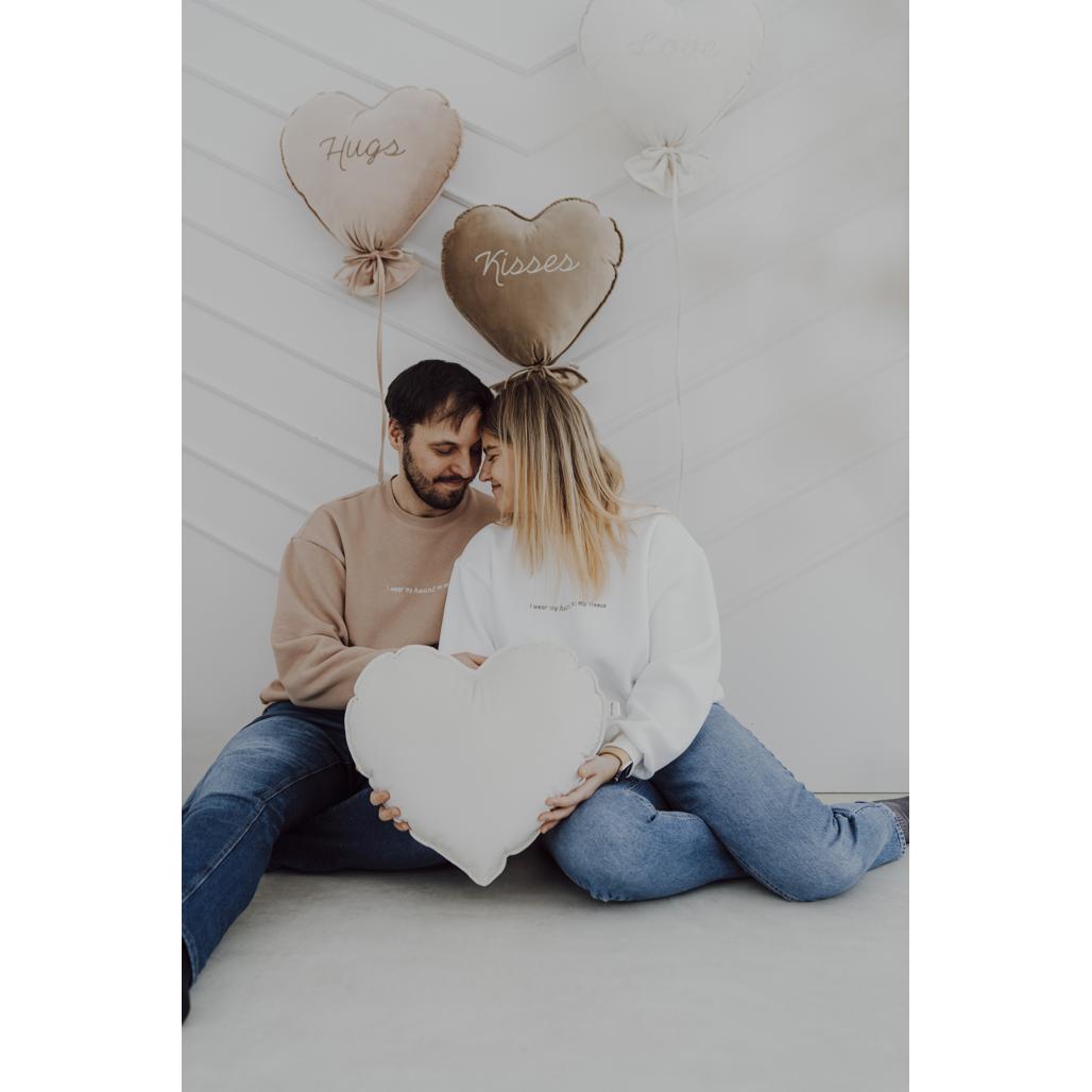 Velvet Heart Balloon Cushion by Malomi Kids