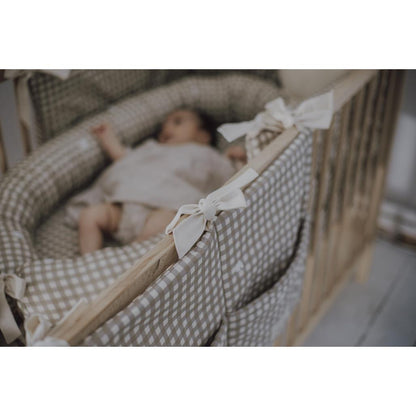Countryside Check Cot Organiser by Malomi Kids