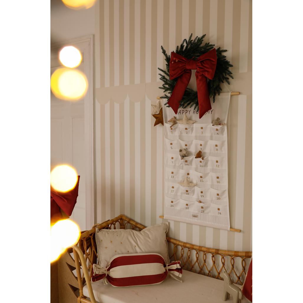 Velvet Christmas Bow with Golden Stars by Malomi Kids