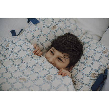 Blue Cottage Bedding Set with Filling by Malomi Kids