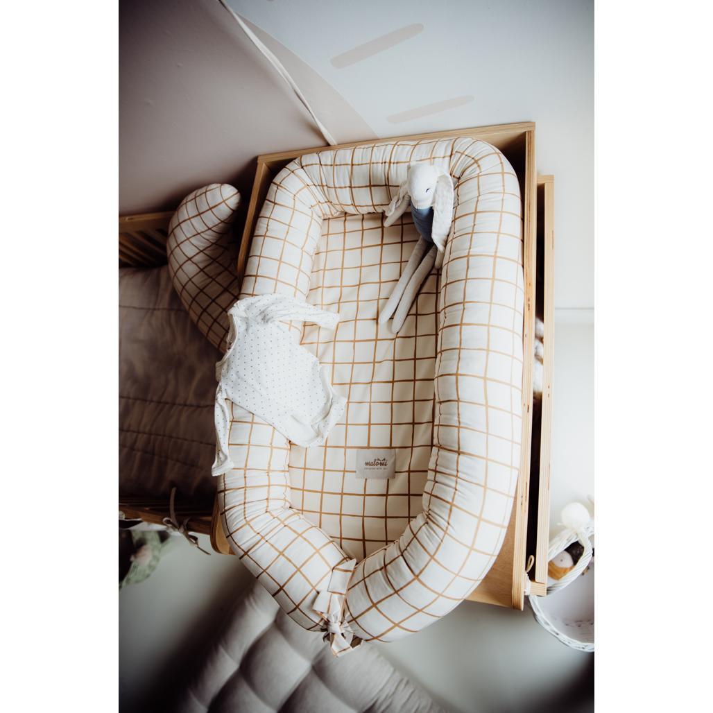 Camel Check Baby Nest by Malomi Kids