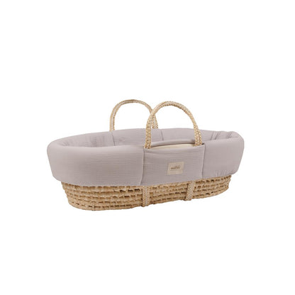 Muslin Padded Moses Basket Cover by Malomi Kids