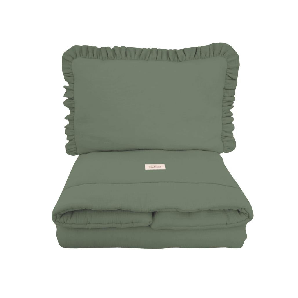 Muslin Ruffle Bedding Set with Filling by Malomi Kids