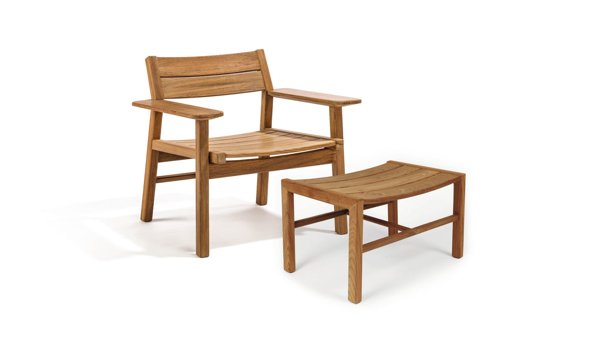 Djurö lounge armchair with footstool