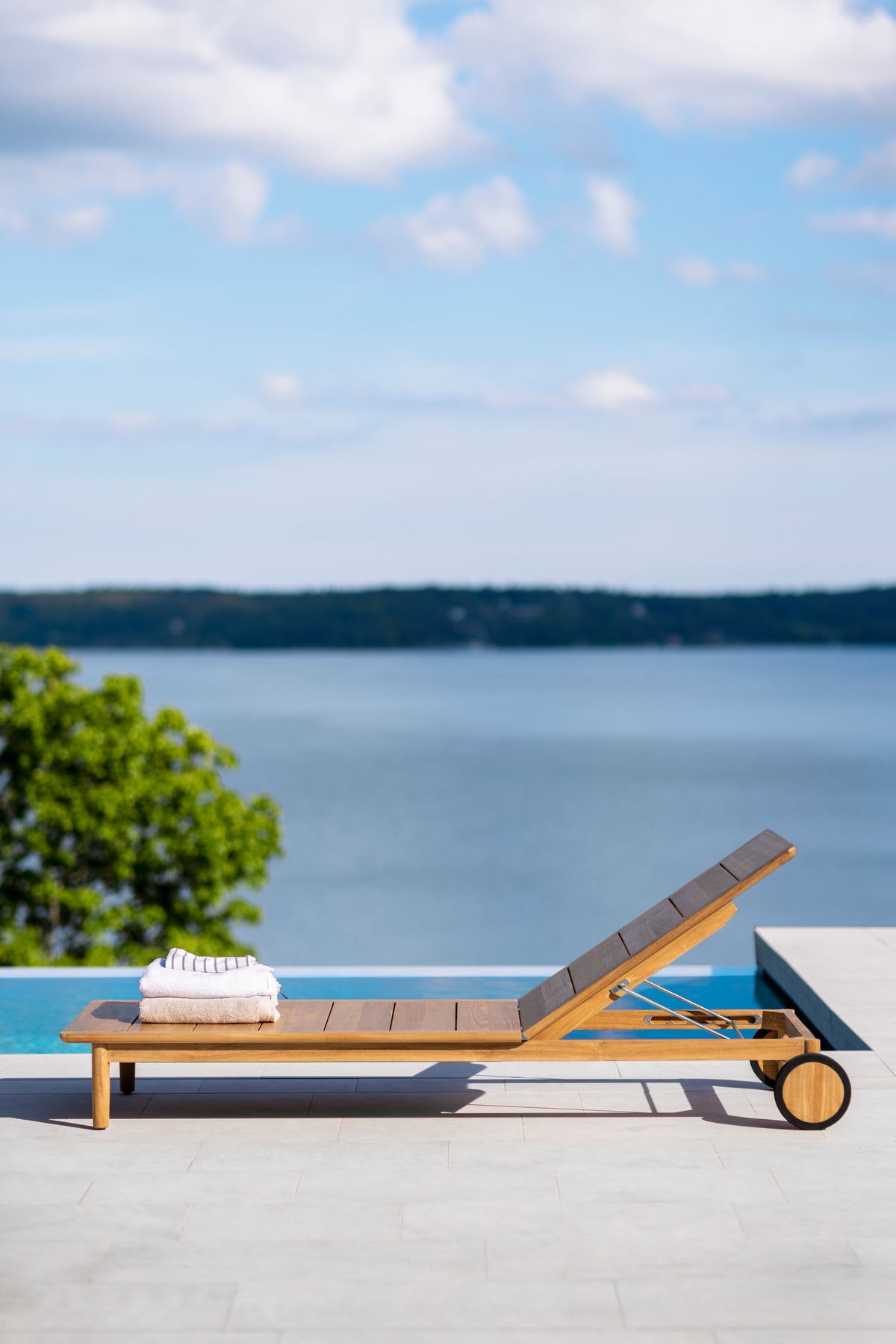 Koster sun lounger with a sea view
