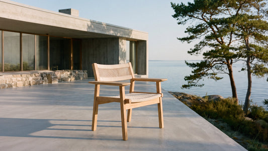 Djurö lounge armchairs outdoors