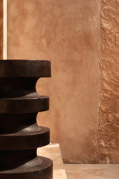 The Mocha Rings Side Table - Dark Walnut
