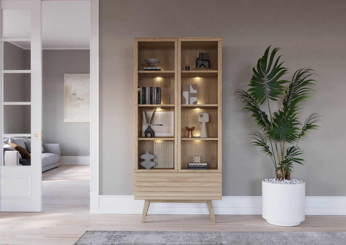 CASØ 777 Display Cabinet with Angled Legs 80CM