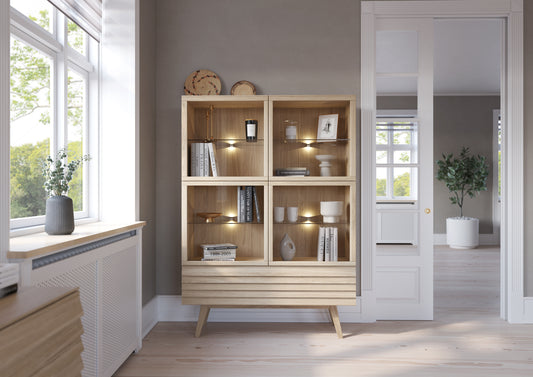 CASØ 777 Highboard with Round Legs 124CM