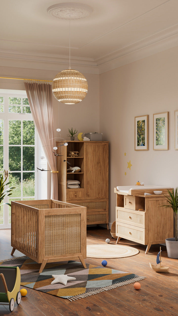 MARELIA BOIS Evolutive Bed 60X120 CM - From Crib to Toddler Bed