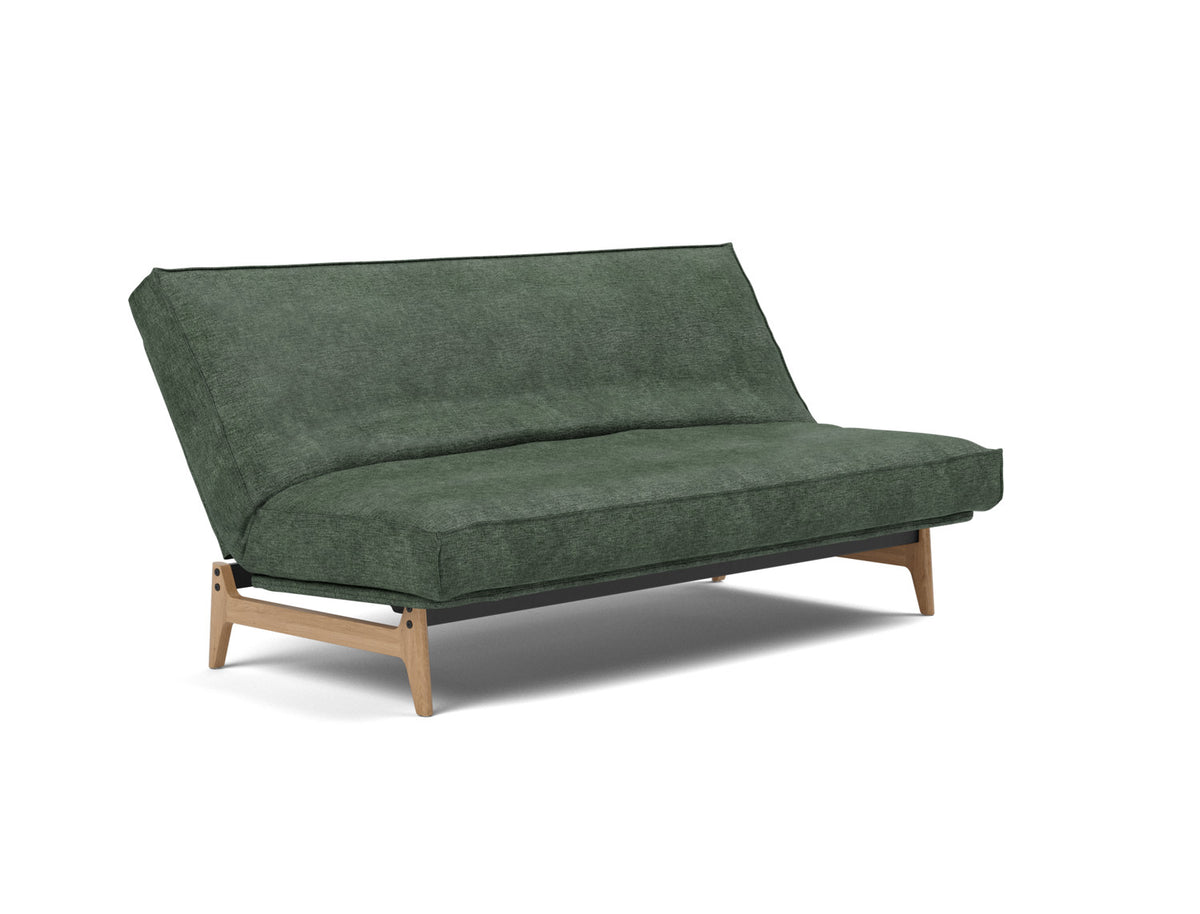 ASLAK Sofa Bed Sharp Plus Cover, relaxed back position