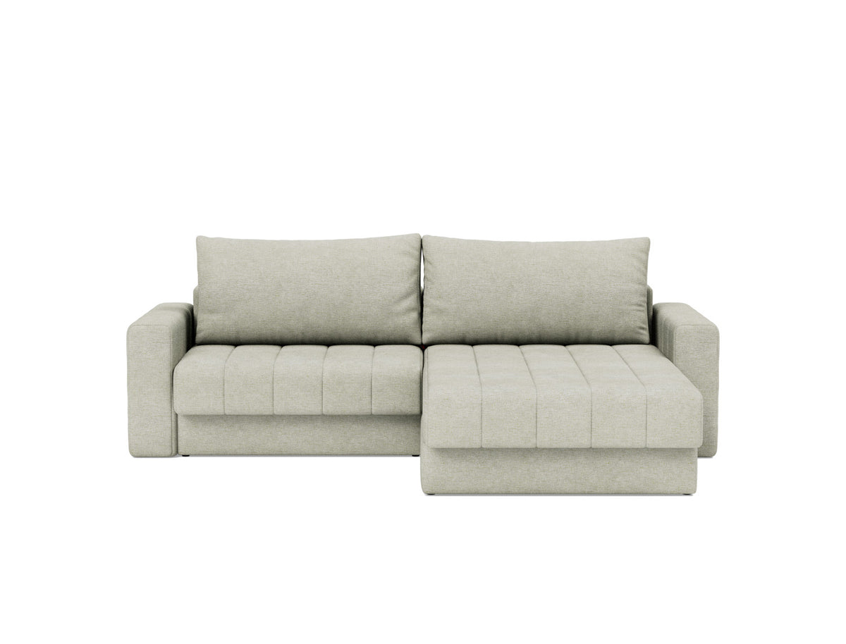 AKELLO Sofa Bed with Chaise and Arm Rests, front