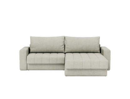 AKELLO Sofa Bed with Chaise and Arm Rests, front
