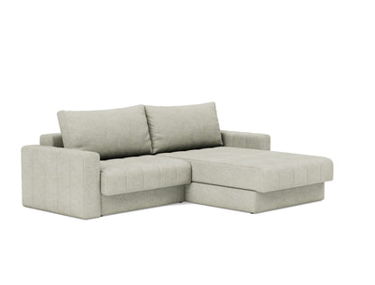 AKELLO Sofa Bed with Chaise and Arm Rests, 3/4 view