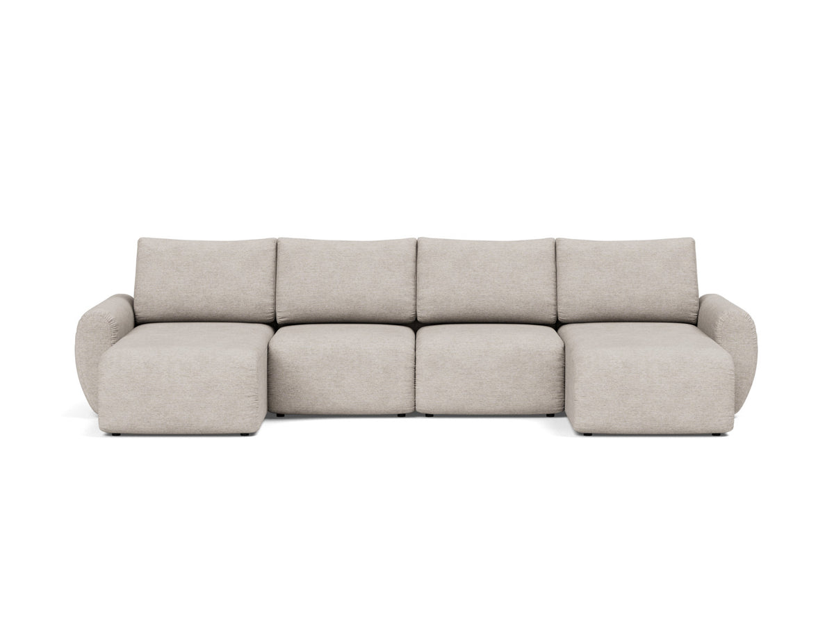 NORUM U-Shape Sofa Bed Curve Arms 150x320CM
