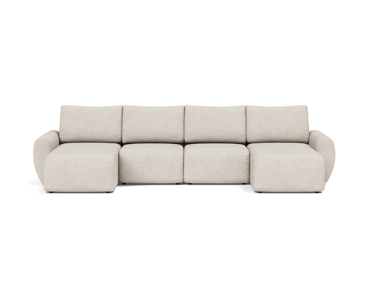 NORUM U-Shape Sofa Bed Curve Arms 150x320CM