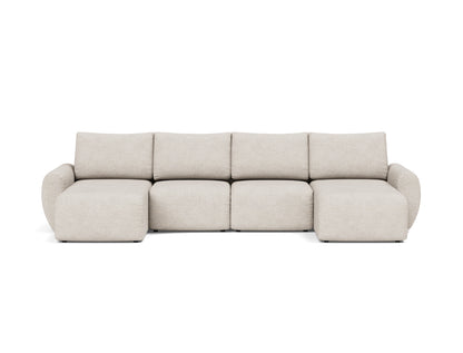 NORUM U-Shape Sofa Bed Curve Arms 150x320CM