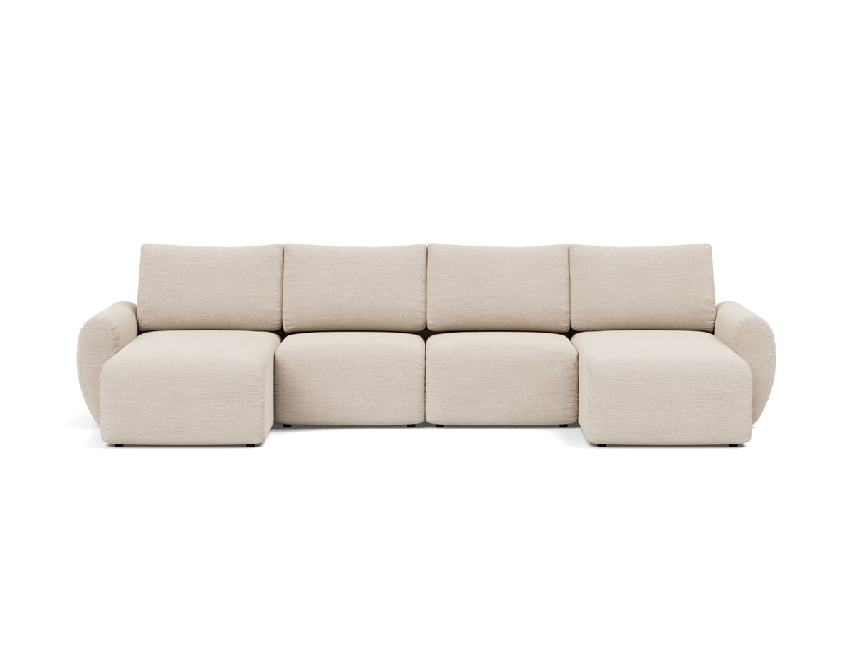NORUM U-Shape Sofa Bed Curve Arms 150x320CM