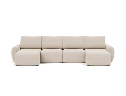 NORUM U-Shape Sofa Bed Curve Arms 150x320CM