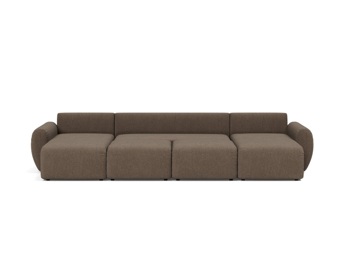 NORUM U-Shape Sofa Bed Curve Arms, bed position