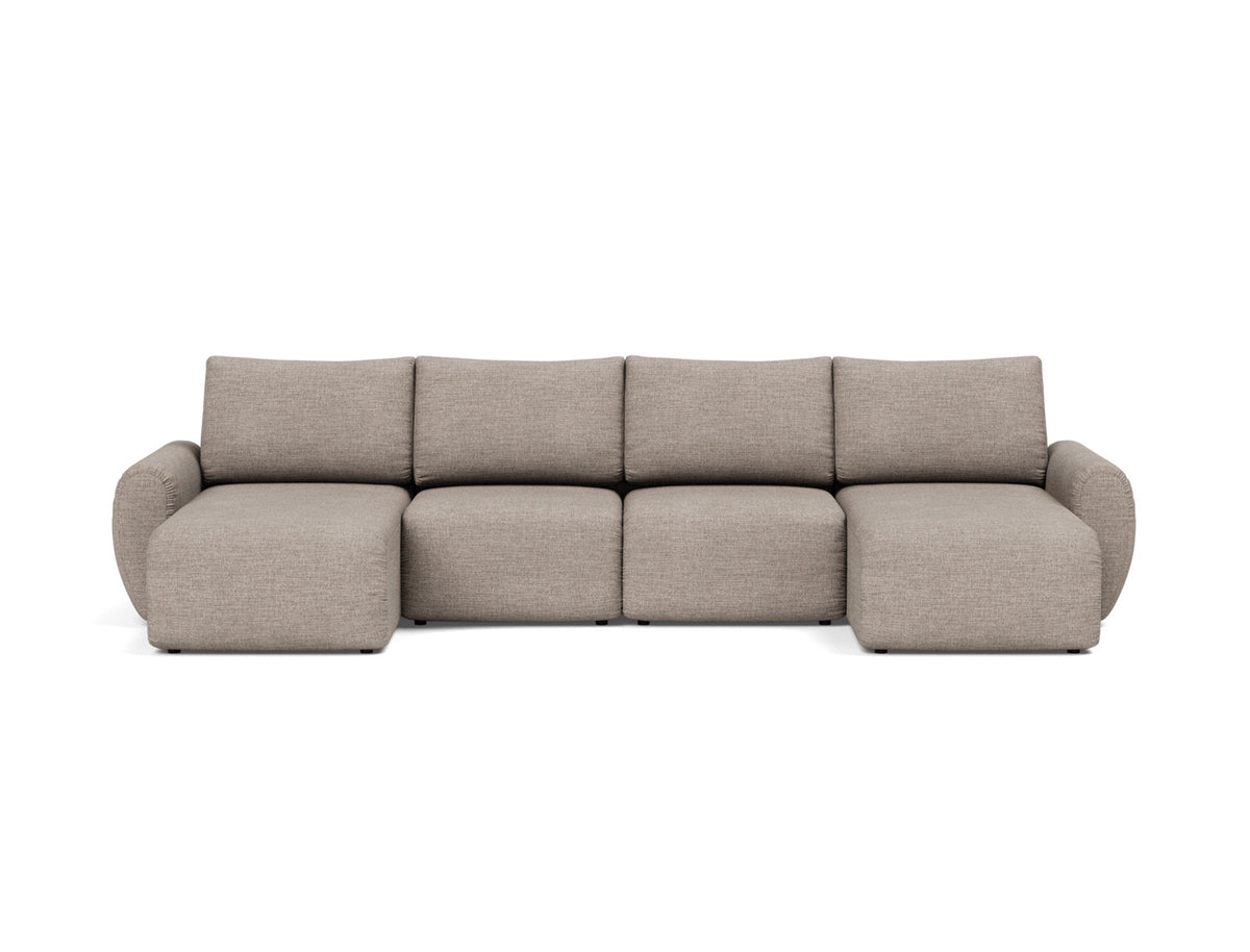 NORUM U-Shape Sofa Bed Curve Arms 150x320CM