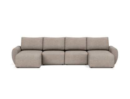 NORUM U-Shape Sofa Bed Curve Arms 150x320CM