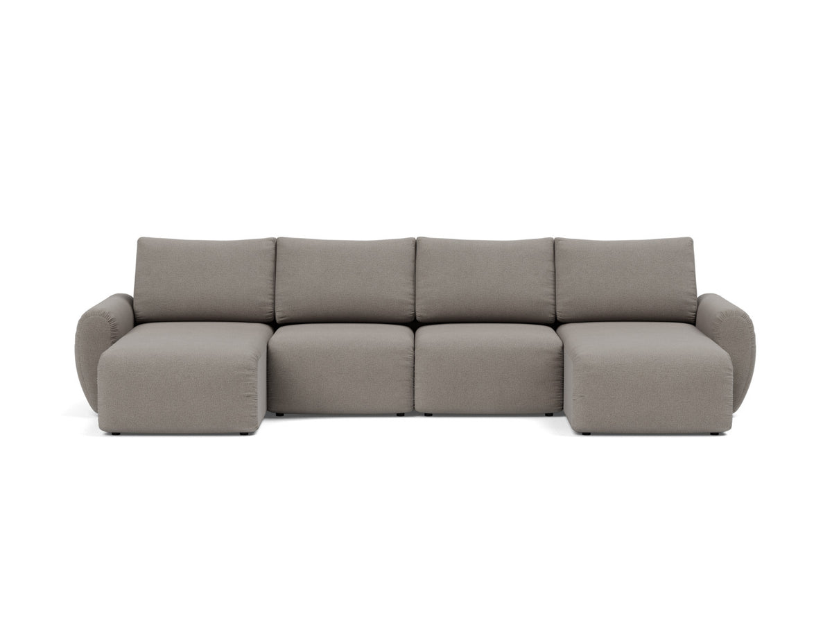 NORUM U-Shape Sofa Bed Curve Arms 150x320CM