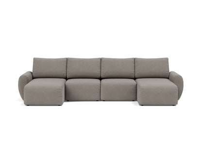NORUM U-Shape Sofa Bed Curve Arms 150x320CM