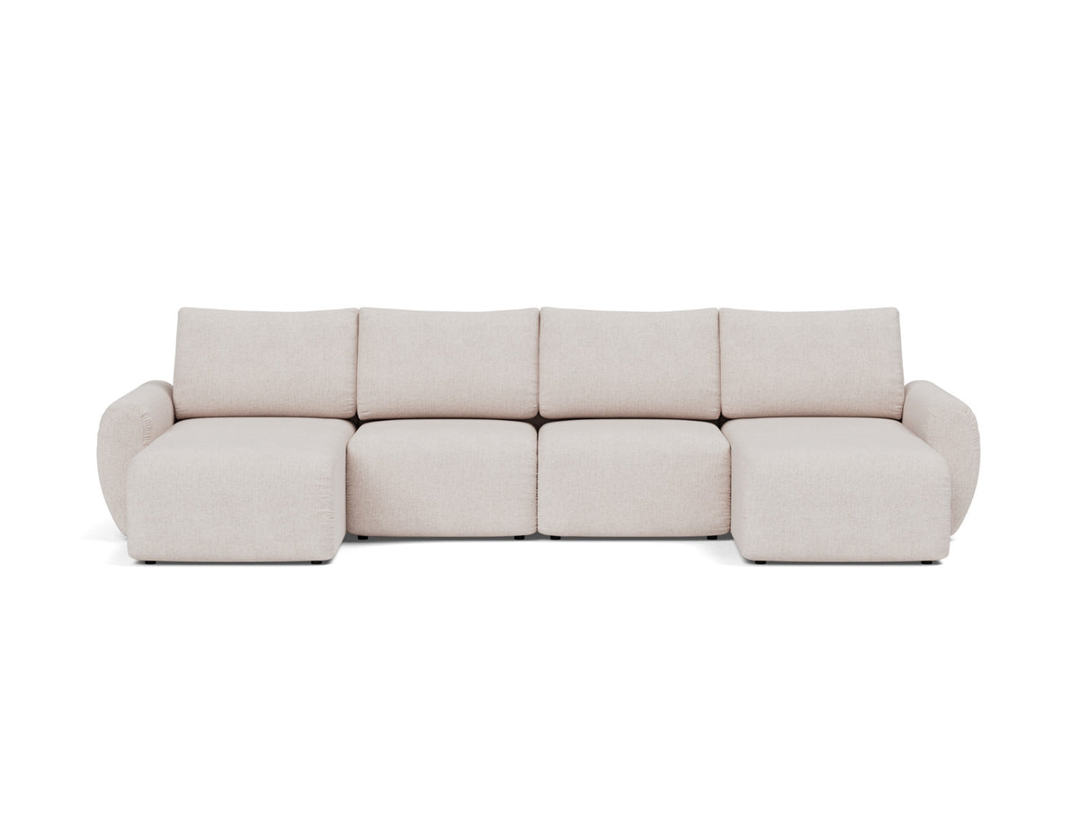 NORUM U-Shape Sofa Bed Curve Arms 150x320CM