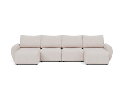 NORUM U-Shape Sofa Bed Curve Arms 150x320CM