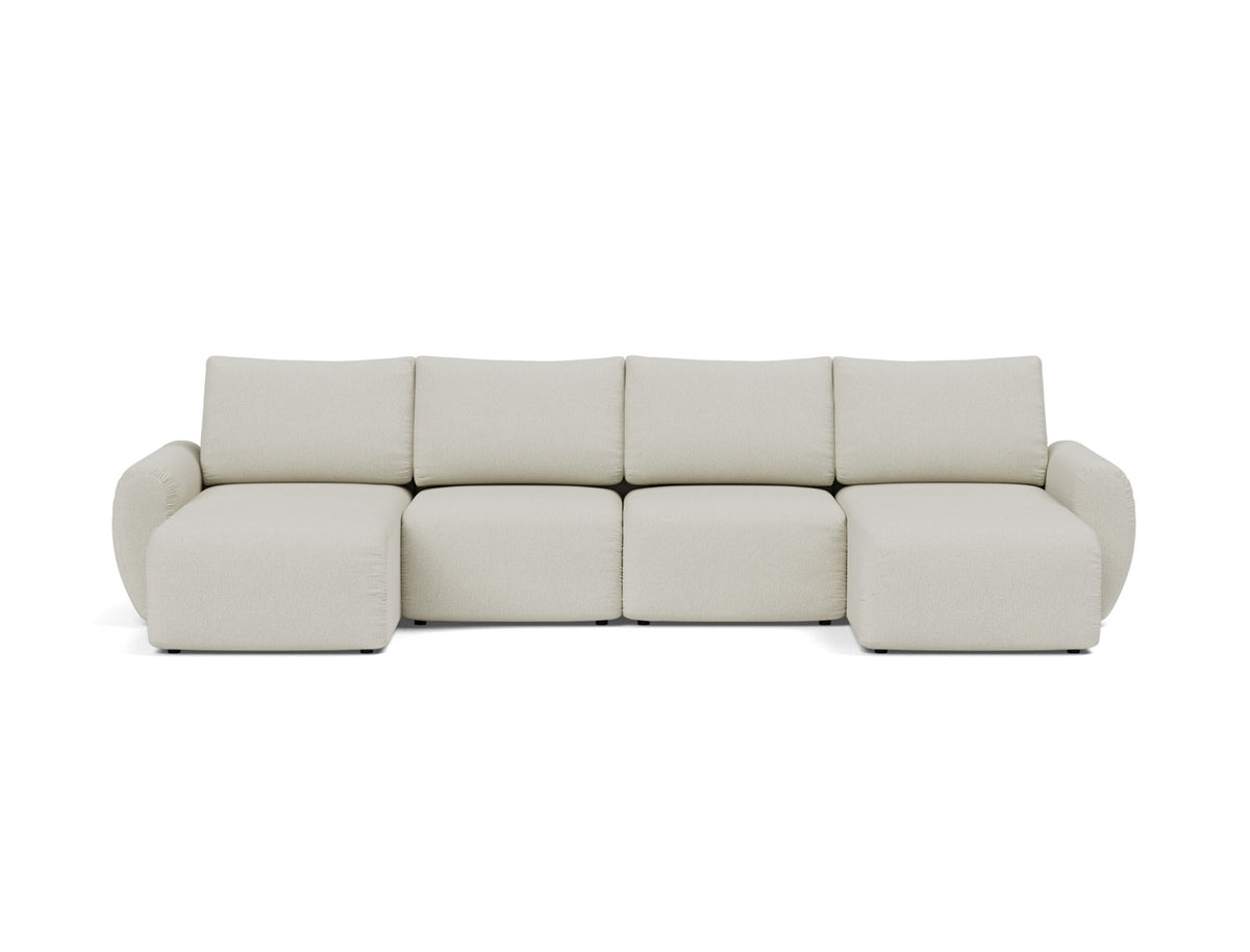 NORUM U-Shape Sofa Bed Curve Arms 150x320CM