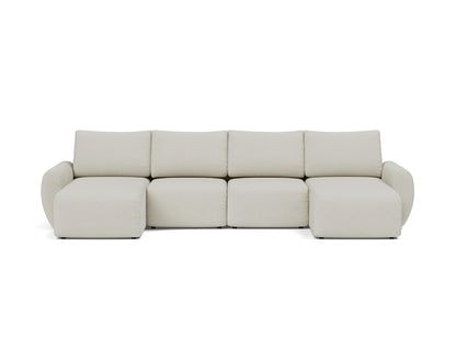 NORUM U-Shape Sofa Bed Curve Arms 150x320CM