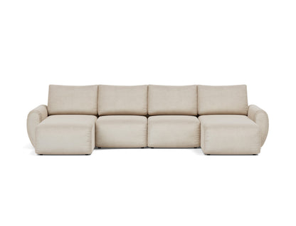 NORUM U-Shape Sofa Bed Curve Arms 150x320CM