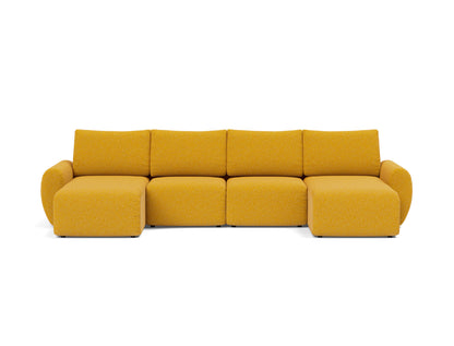 NORUM U-Shape Sofa Bed Curve Arms 150x320CM