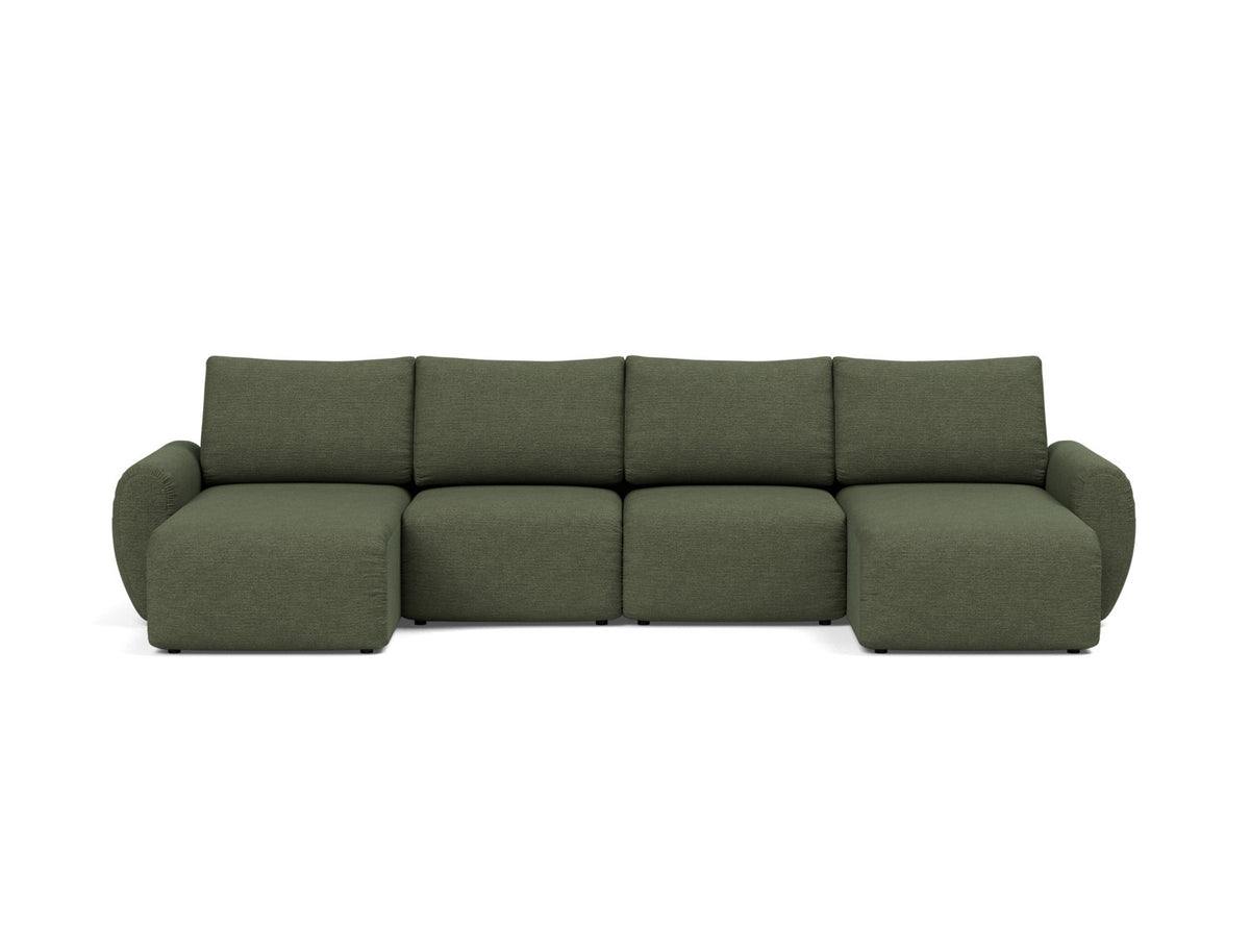 NORUM U-Shape Sofa Bed Curve Arms 150x320CM