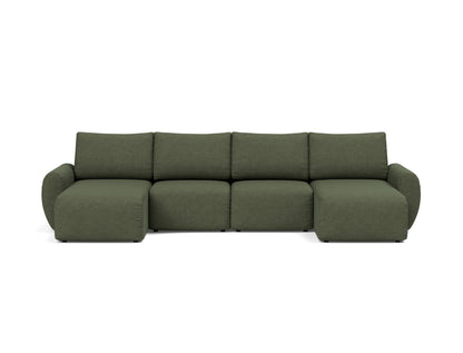 NORUM U-Shape Sofa Bed Curve Arms 150x320CM