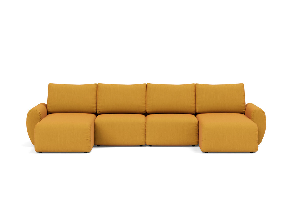NORUM U-Shape Sofa Bed Curve Arms 150x320CM