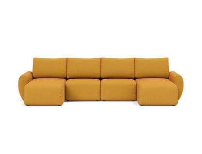 NORUM U-Shape Sofa Bed Curve Arms 150x320CM